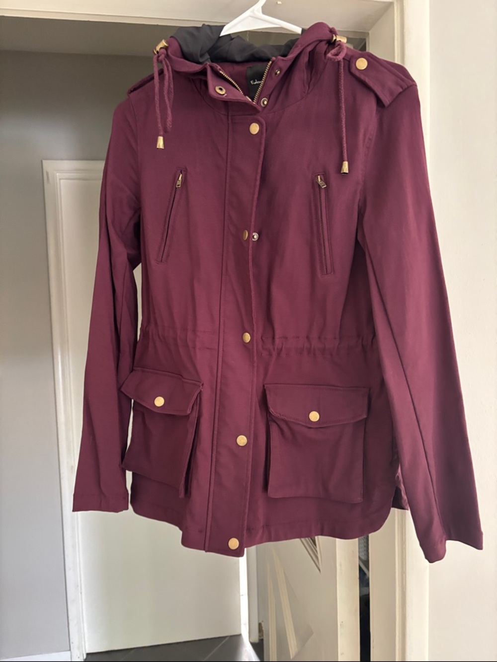 Eden Society Plum Hooded Utility Jacket